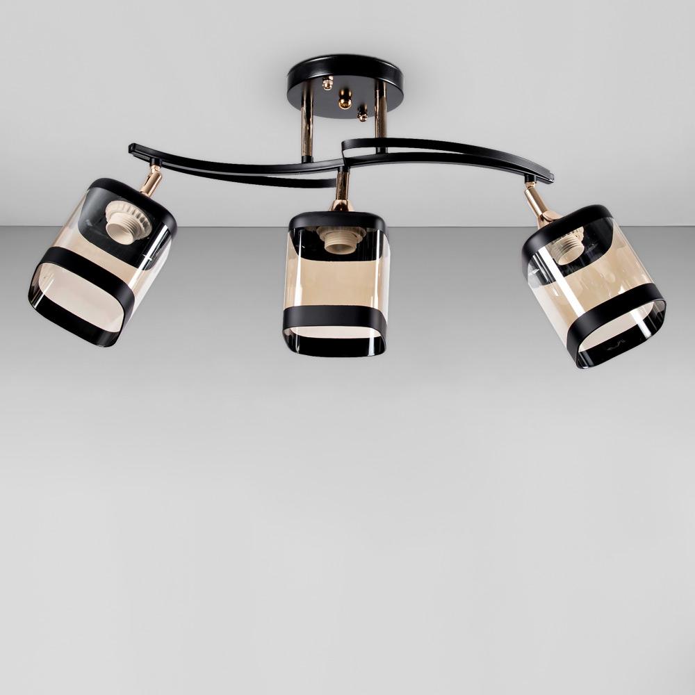 Люстра потолочная Light House SC-18204/3 BK/FG 50х50х26 Черный/Золотой