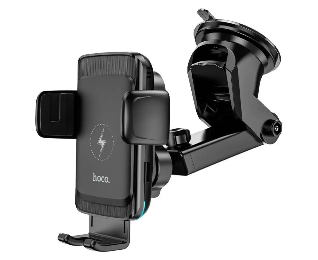 Держатель для телефона автомобильный Hoco S35 с беспроводной зарядкой Черный