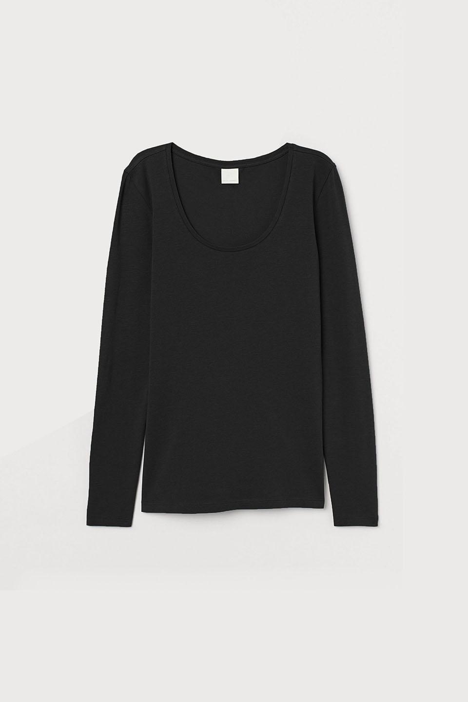 Лонгслив женский H&M XS Черный (824995b39)