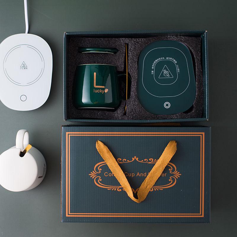 Подарочный набор с кофейной чашкой и подогревателем для кофейной чашки Зеленый (20709787) - фото 4