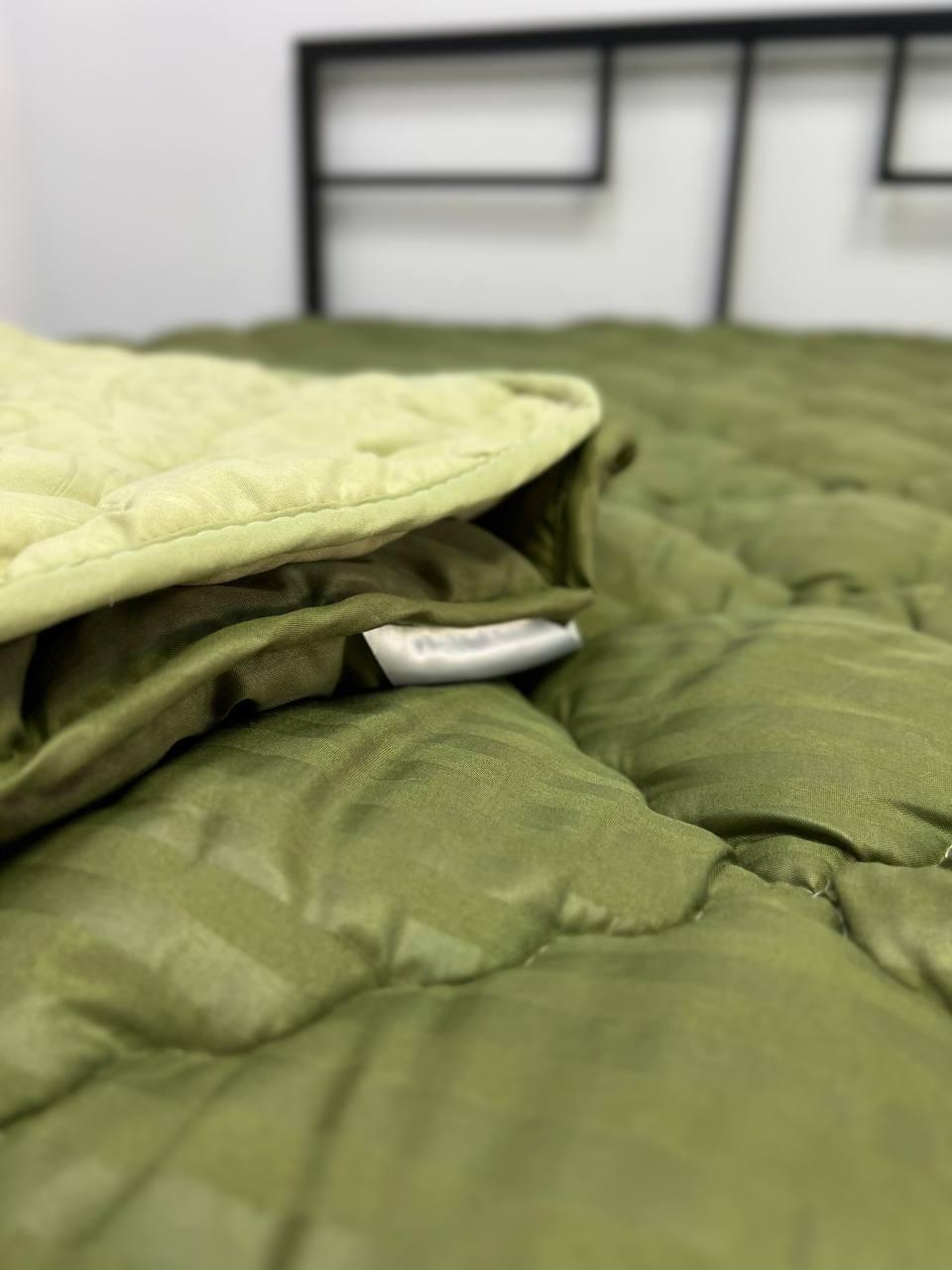 Ковдра двоспальна на кнопках холофайбер 180х210 см Зелений (22936513) - фото 2