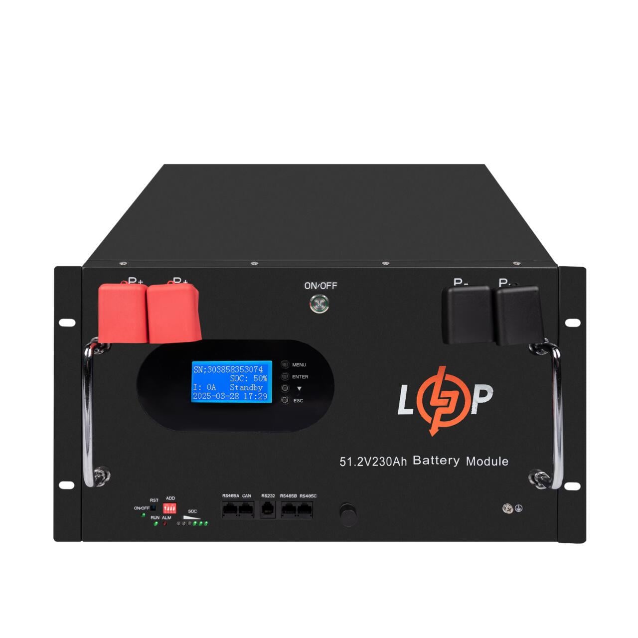 Аккумулятор LP LiFePO4 48V 51,2V-230 Ah 11776Wh Smart BMS 200A с LCD RM RS485/CAN