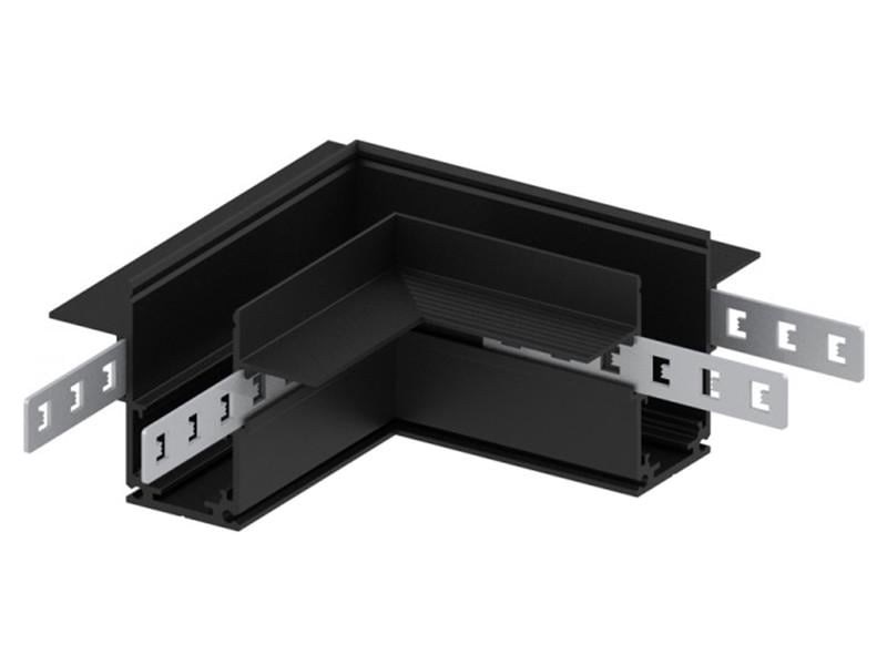 Соединитель угловой Feron для низковольтного встраиваемого шинопровода Черный (LD2004)