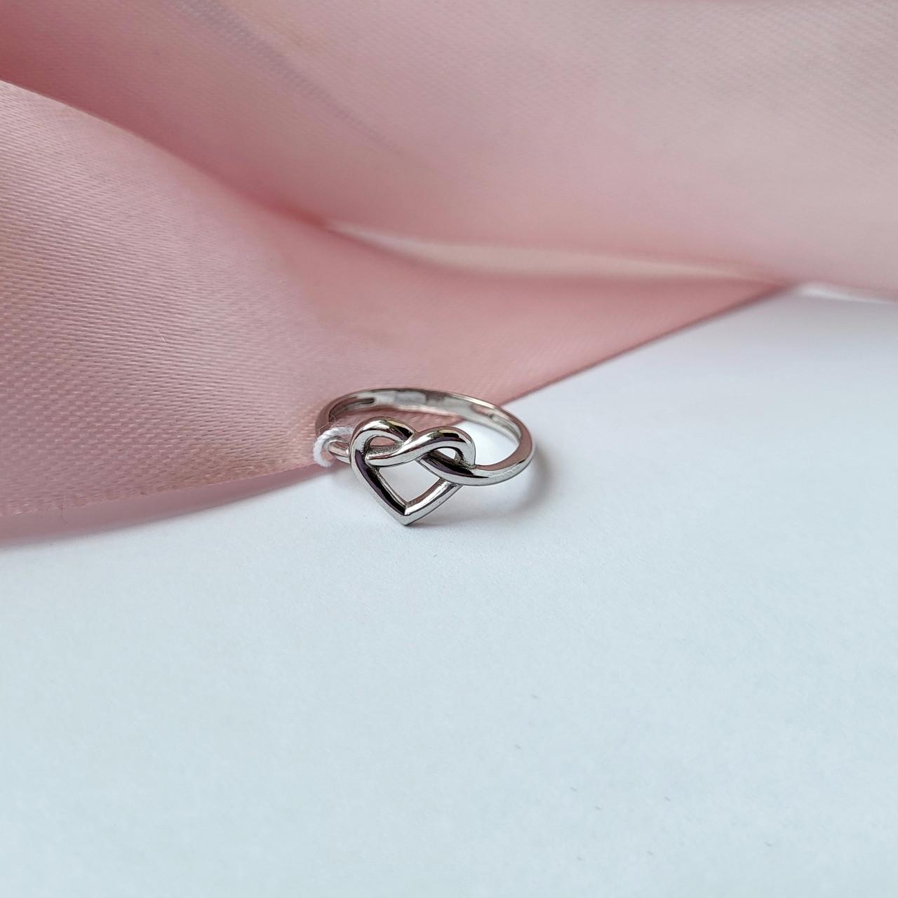 Срібна каблучка без каменів Серце р. 17 925 проби родоване 1,50 г (81761) - фото 5 Срібна каблучка без каменів Серце р. 17 925 проби родоване 1,50 г (81761) - фото 5