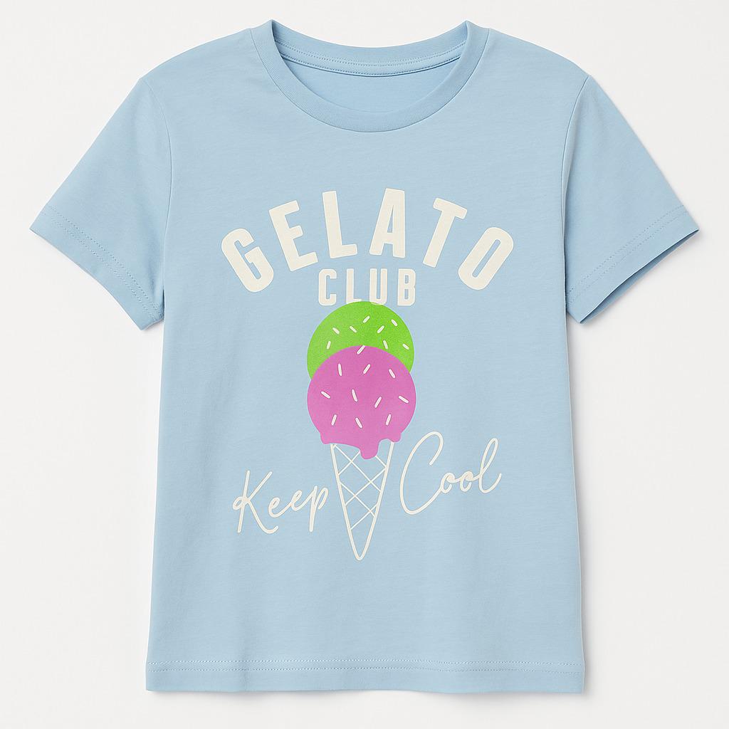 Футболка PRIMARK з морозивом 98 см Блакитний (7468306)