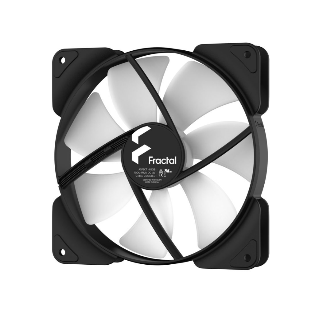 Кулер для корпусу Fractal Design Aspect 14 RGB PWM Frame Black (12133218) - фото 2