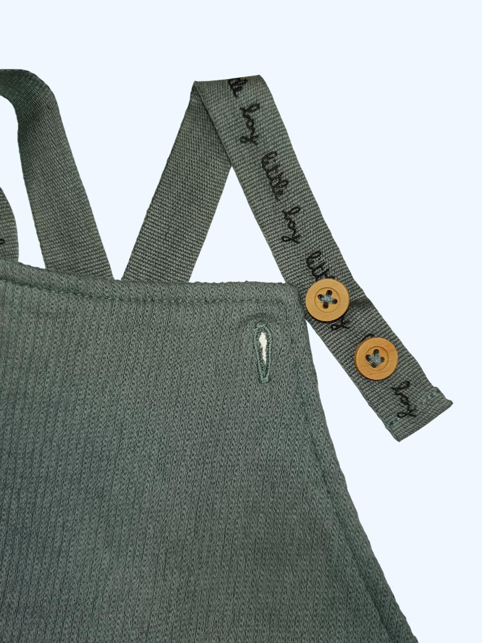 Напівкомбінезон для хлопчика OVS 68 см Хакі (0391) - фото 4