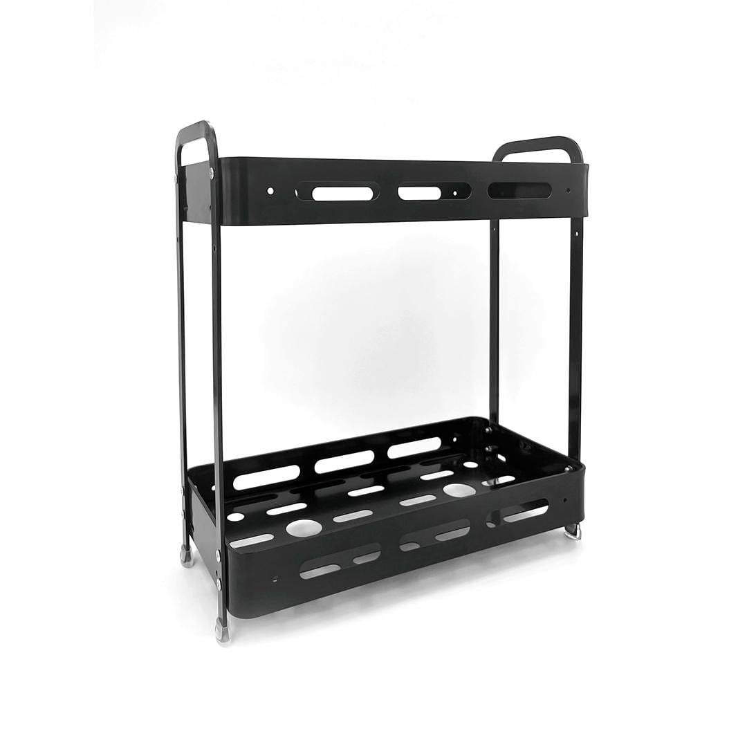 Полиця для ванної кімнати двоярусна Homax прямокутна 33x15,5x36 см Чорний матовий (EBA 3540 BL)