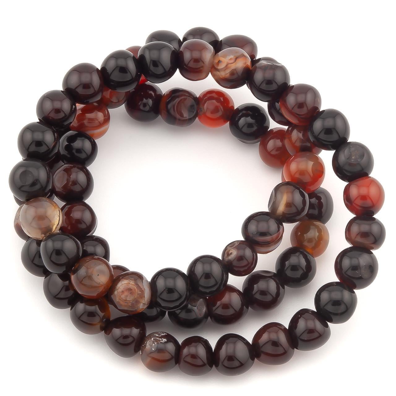 Бусины Сердолик агат из натурального камня 4 мм 37 см 1 шт. (НК0451ш83)