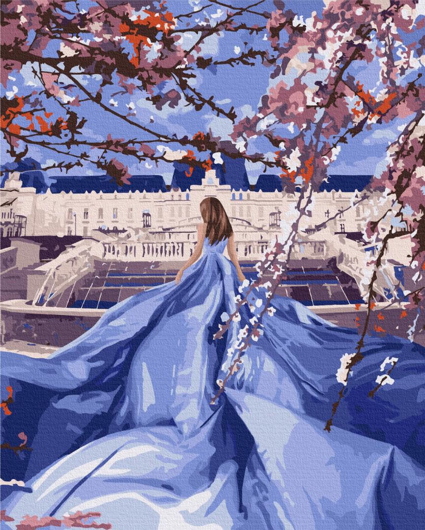 Картина по номерам Brushme Красавица в сакурах 48x60 см (BS52711L) Картина по номерам Brushme Красавица в сакурах 48x60 см (BS52711L)