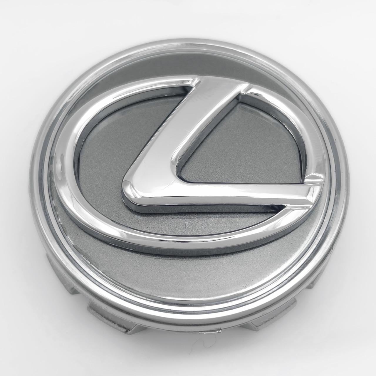 Колпачок заглушка ступицы колеса Lexus 62 мм тип 2 Хром/Серый (3007021257)
