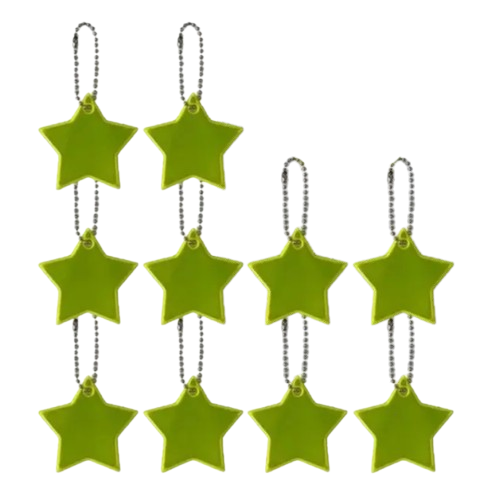 Брелки на сумку светоотражающие 10 шт. 55 мм Желтый (34081/1)