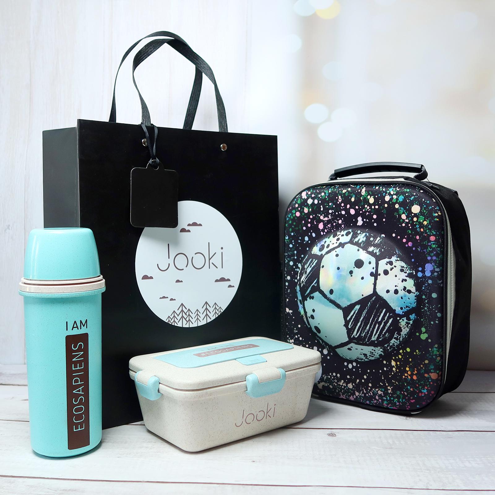 Подарочный ланч-набор эко Football 5в1 3D терм-рюкзак/термобутылка 500 мл/ланч-бокс 950 мл (1923)