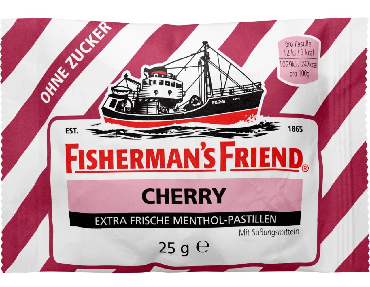Цукерки м'ятні Fisherman's Friend Cherry зі смаком вишні без цукру 25 г