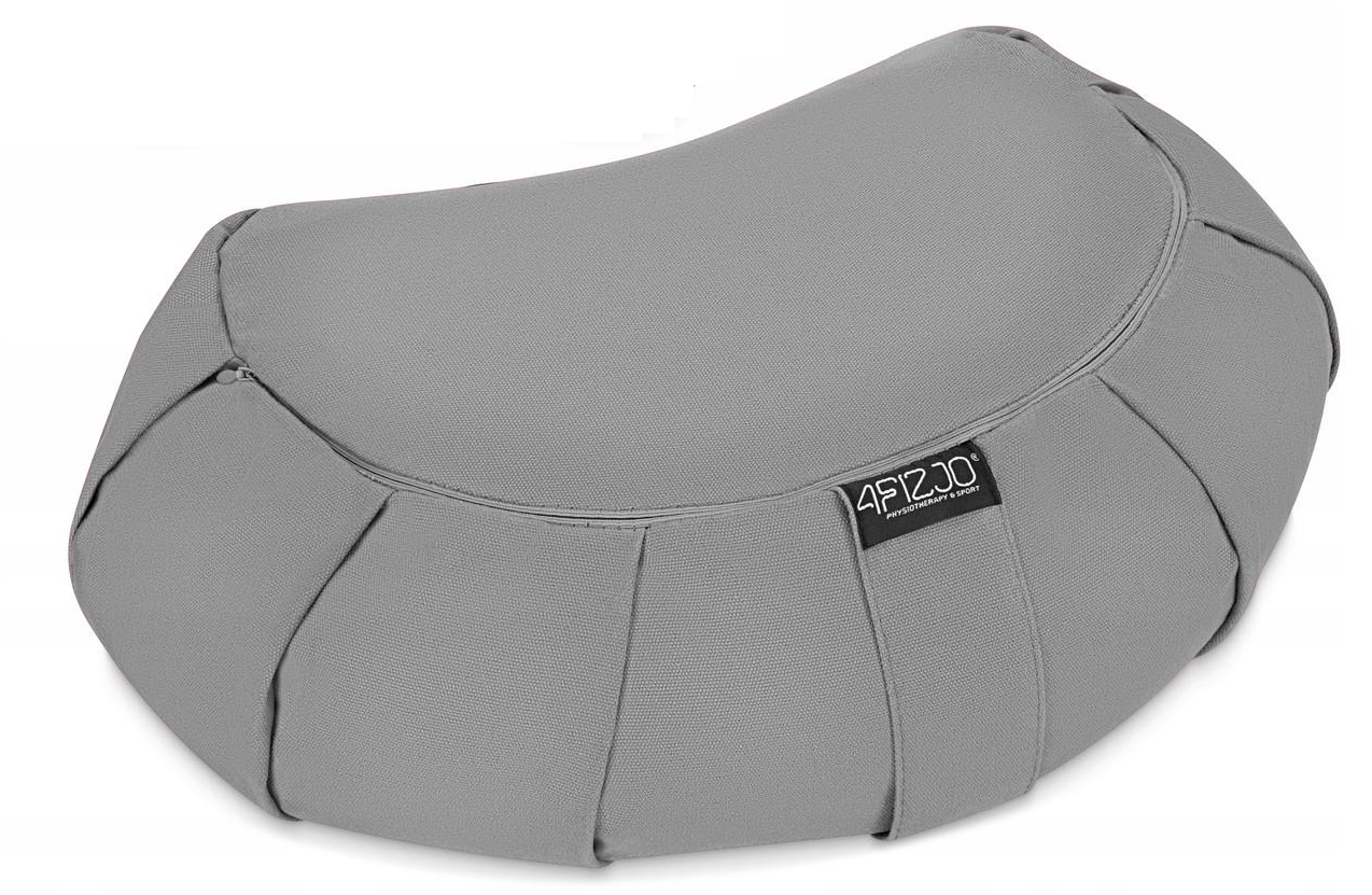 Подушка для йоги и медитации 4FIZJO Zafu полукруглая 40x30x12 см Grey (P-5907739315502)