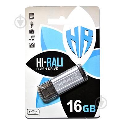 Флеш-накопичувач USB 16GB Hi-Rali Stark Series Silver (HI-16GBSTSL) - фото 1