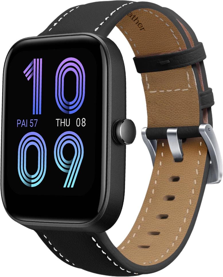 Ремешок кожаный Folsa для Amazfit Bip 3/Pro Black (31526-2B)