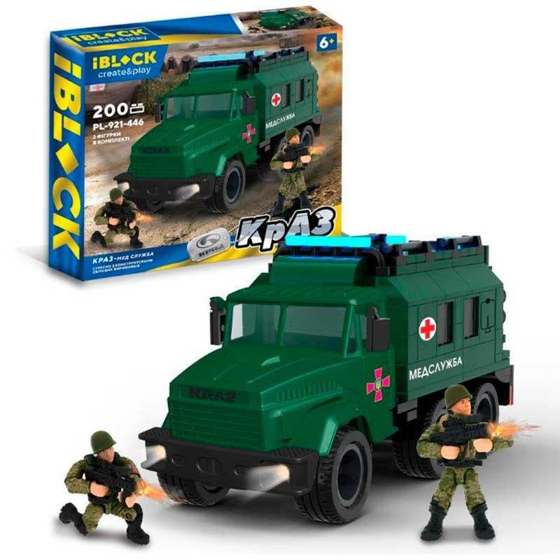 Конструктор Iblock Армия КрАЗ PL-921-446 Мед служба 200 дет. с 2 фигурками (31955589)