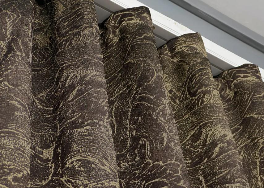 Комплект штор Fantasy жаккард 1,5х2,9 м 2 шт. Шоколадный/Бежевый (1630ш) - фото 7 Комплект штор Fantasy жаккард 1,5х2,9 м 2 шт. Шоколадный/Бежевый (1630ш) - фото 7