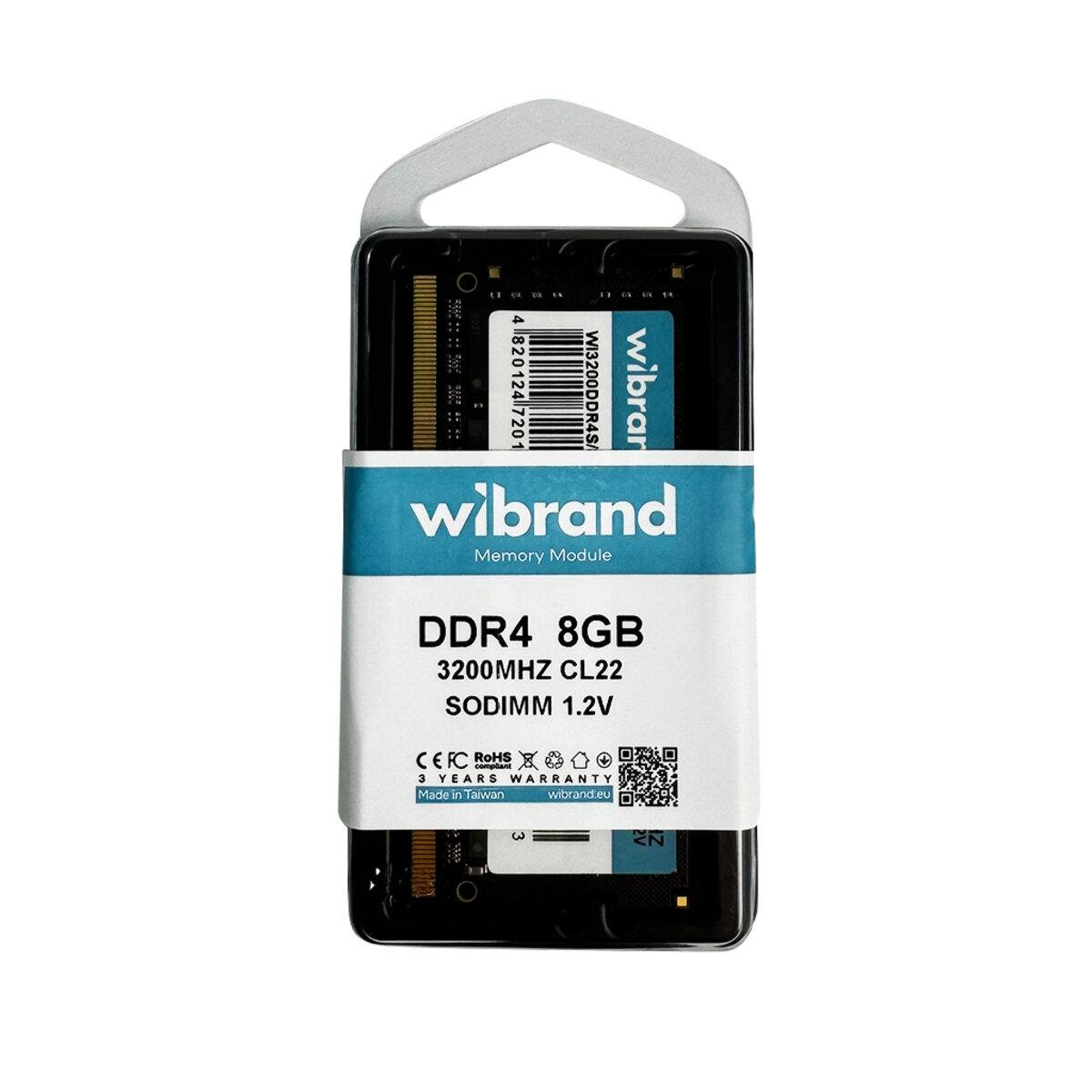 Оперативна пам'ять Wibrand CL22 DDR4 3200 МГц 16 Гб 1,2V (WI3200DDR4S/16GB) - фото 2