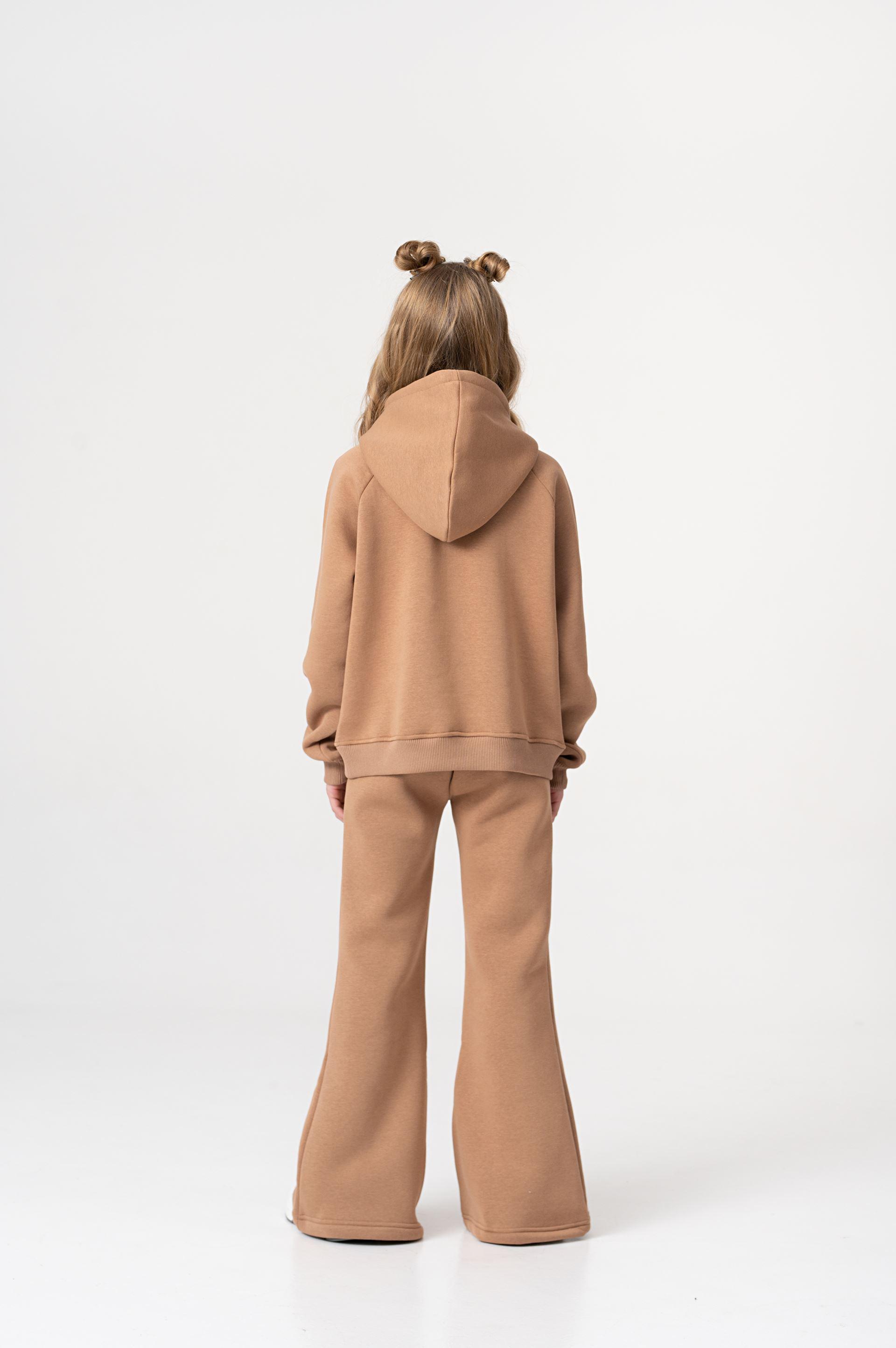 Костюм на флісі з штанами палаццо Yumster YN.22.25.005 116 см Бежевий - фото 8