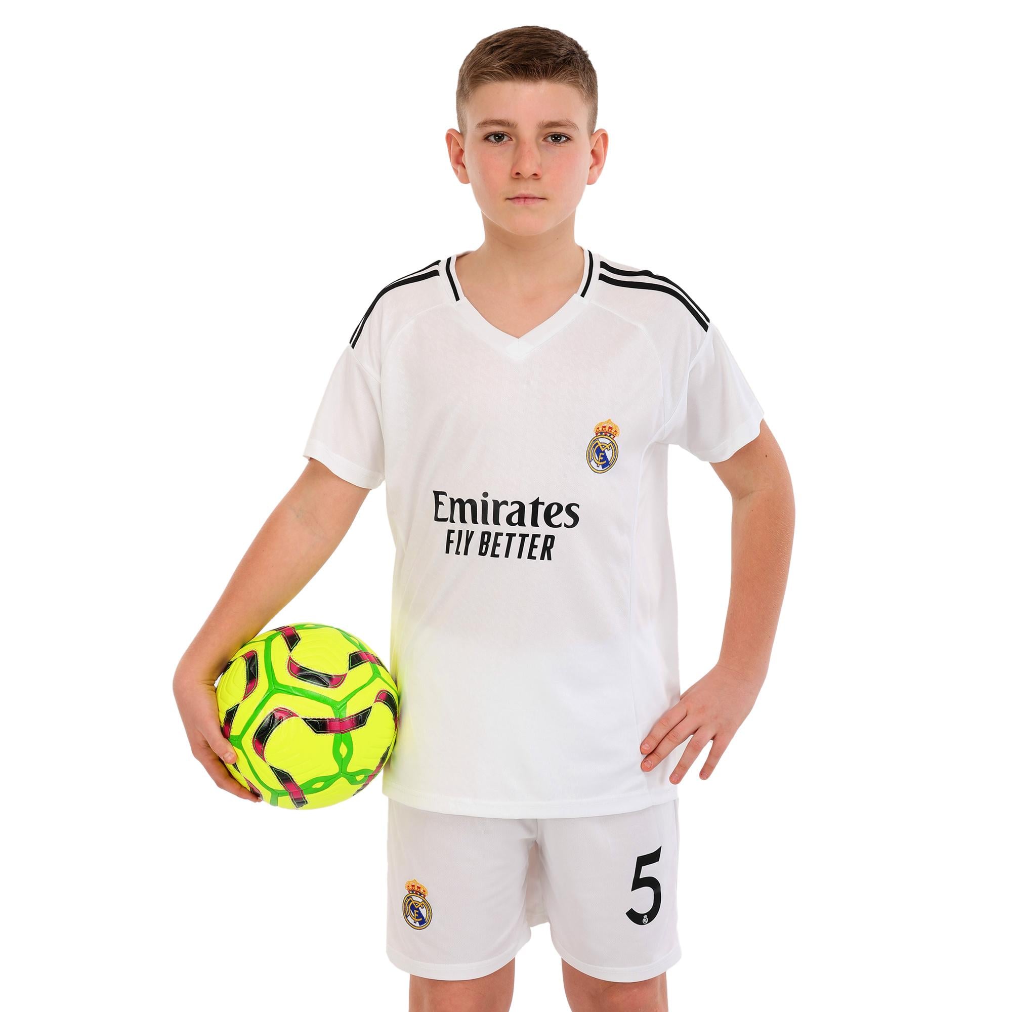 Форма футбольная детская с символикой футбольного клуба REAL MADRID домашняя 2025 SP-Sport BELLINGHAM №5 р. 22 Белый (CO-4636_Белый_22,_рост_125-13)