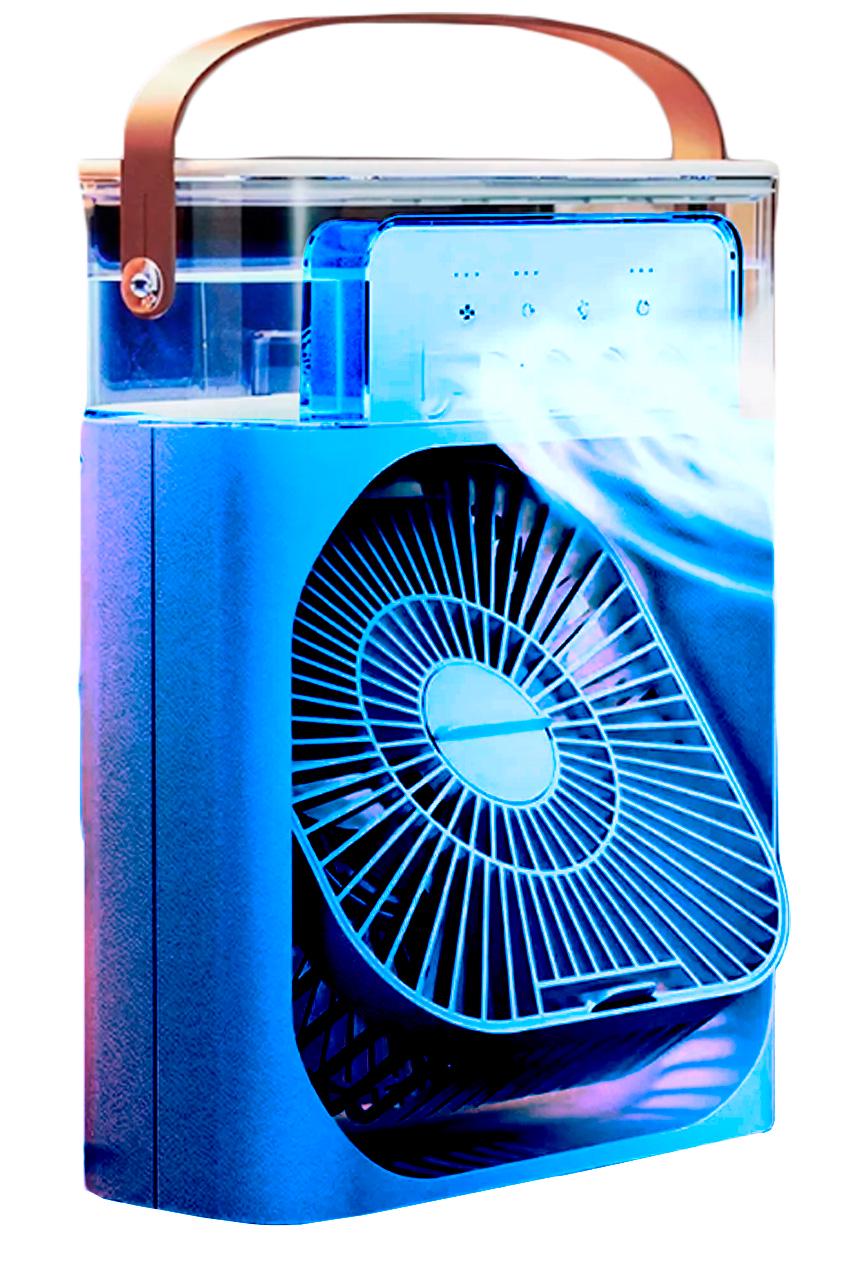 Вентилятор мини-увлажнитель воздуха UKC портативный от USB с отсеком для льда и воды с LED подсветкой Темно-синий (516719284)