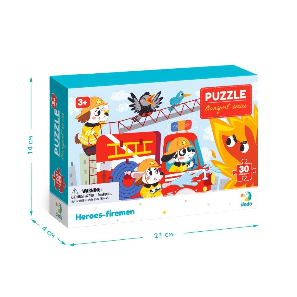 Пазл картонний для дітей Dodo Герої Пожежники 30 деталей - фото 2 Пазл картонний для дітей Dodo Герої Пожежники 30 деталей - фото 2