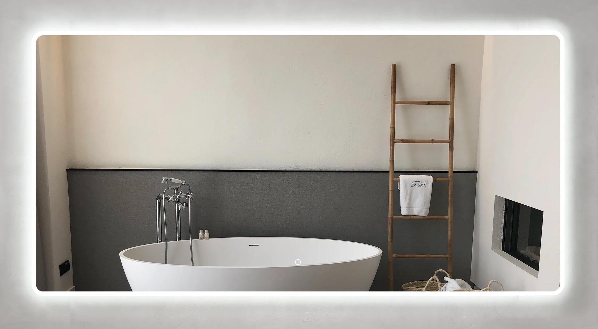 Зеркало Dim Dzerkal GRANA с LED-подсветкой + сенсорное управление 90х70 см (1752)