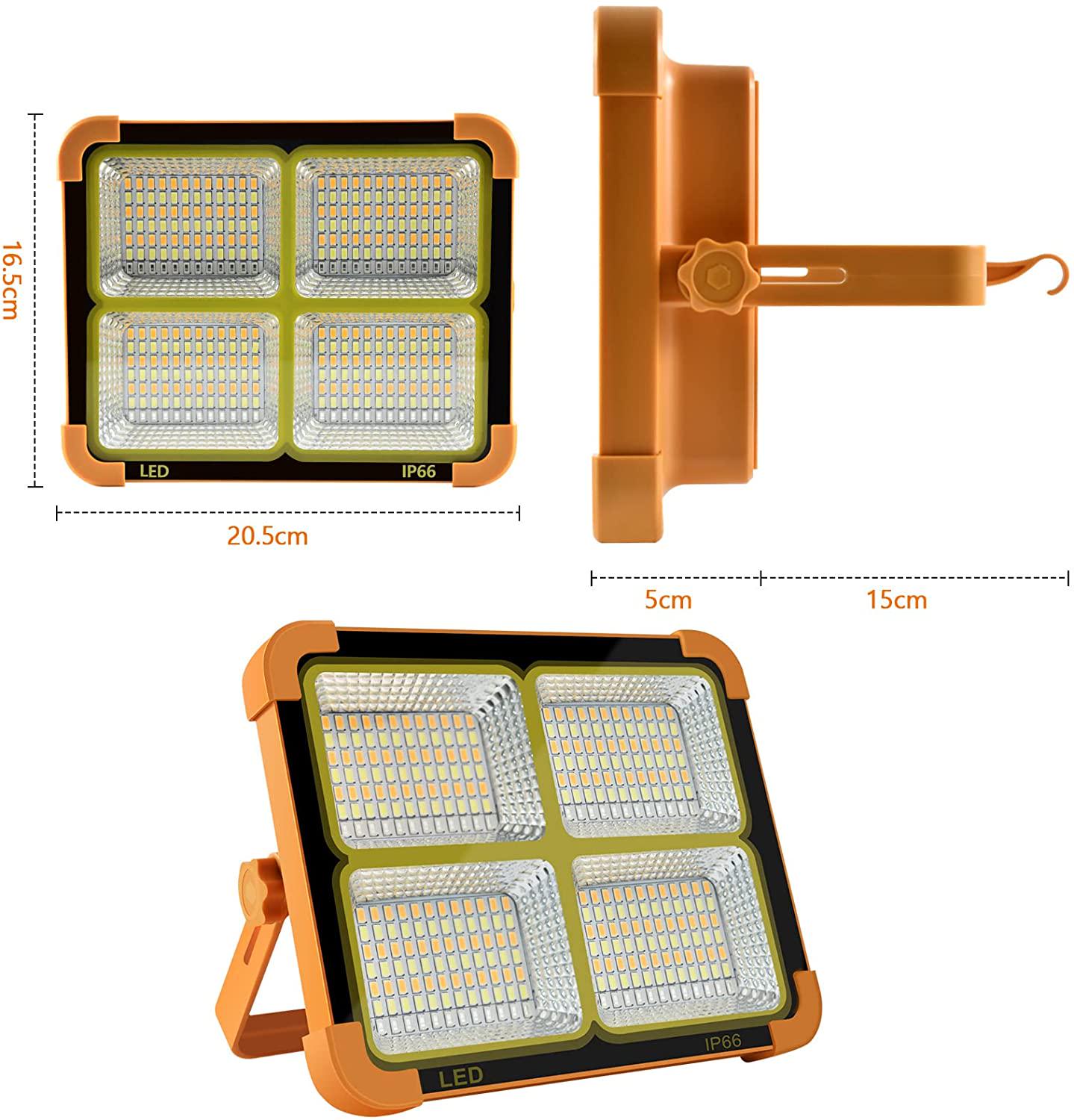 Портативный солнечный LED прожектор-повербанк для зарядки мобильных устройств 16500 mAh - фото 2