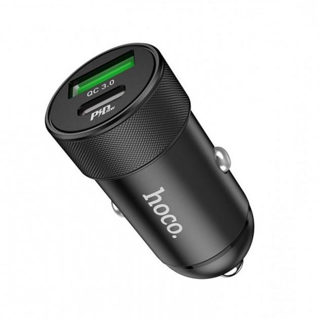 Адаптер для авто Hoco Speed Up Z32B 1USB/1Type-C АЗУ 4,5 A (QC3.0 27W)