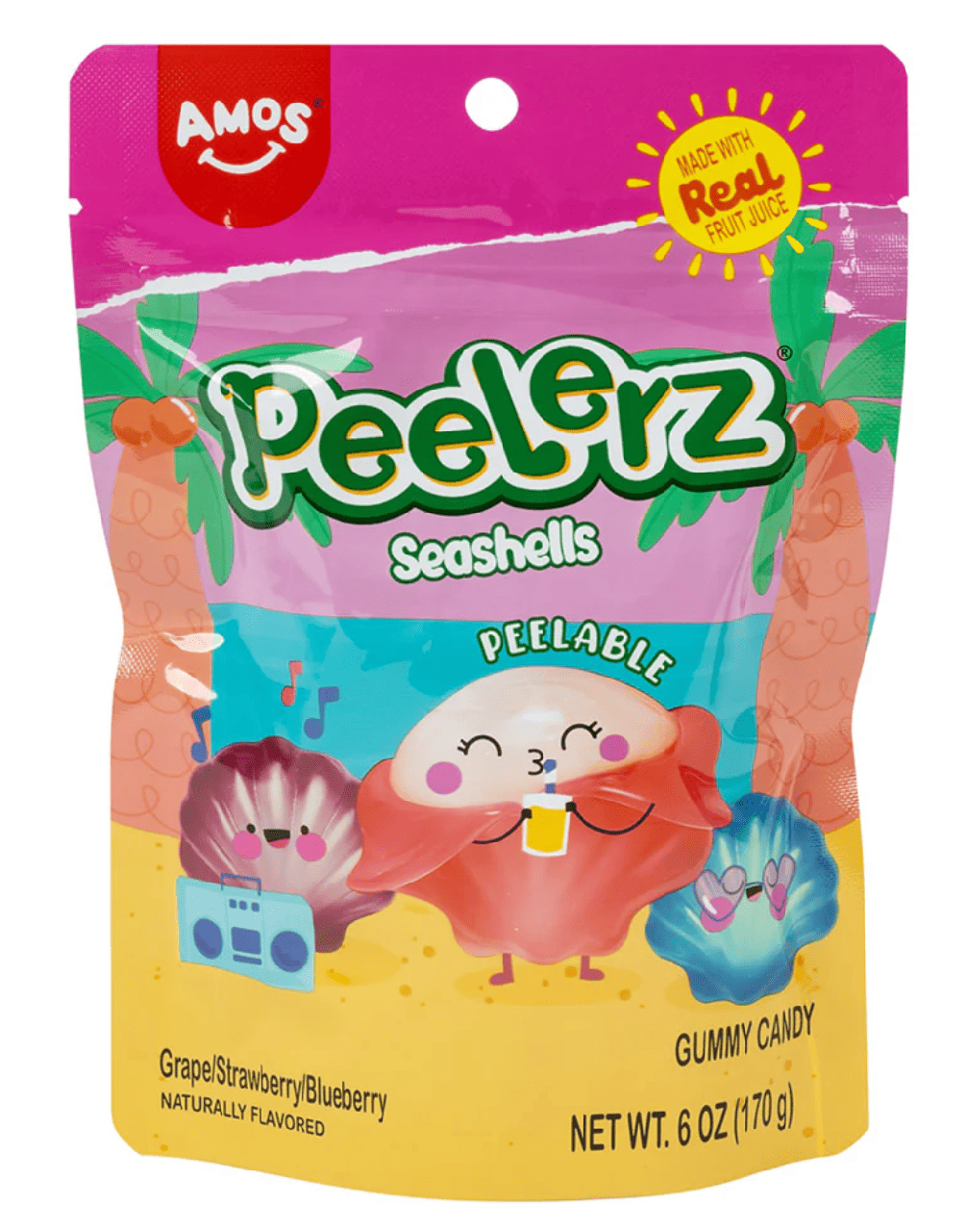 Конфеты желейные Amos Peelerz Seashells 170 г (3049002986)