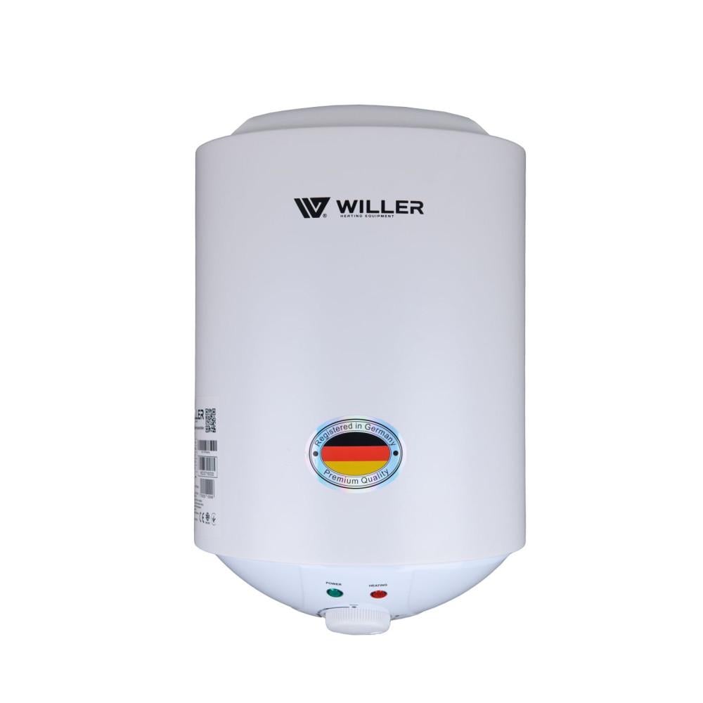 Бойлер вертикальный Willer Palermo Slim 1500 Вт с мокрым ТЭНом 10 л Белый (AEV-10R) Бойлер вертикальный Willer Palermo Slim 1500 Вт с мокрым ТЭНом 10 л Белый (AEV-10R)