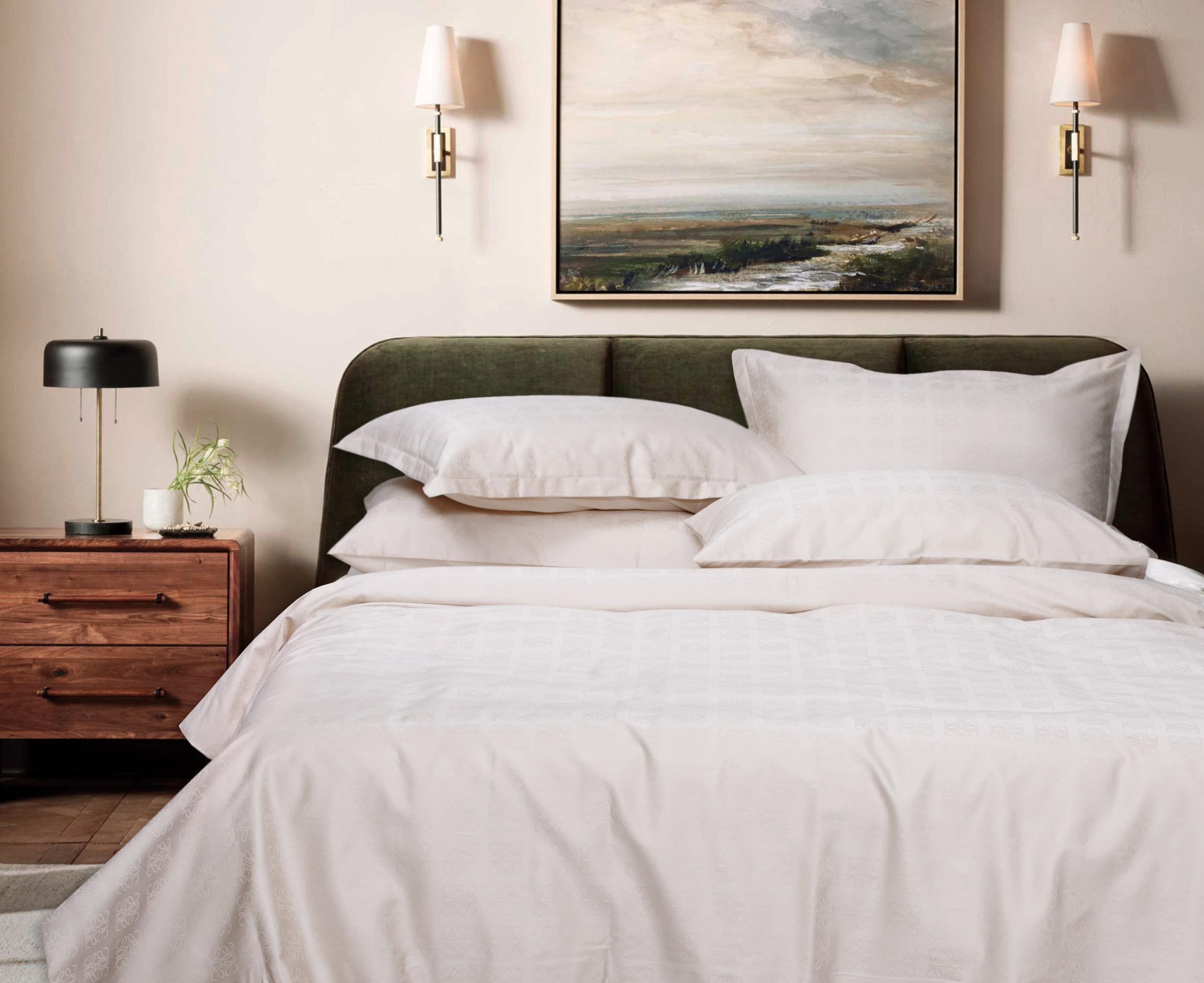 Комплект постельного белья LUXURY LINENS Jacguard My Love 2 Cream (3800031)