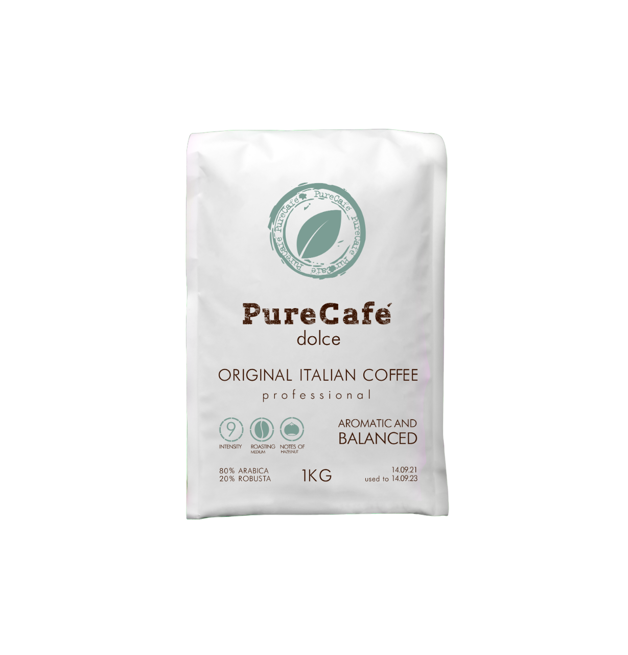 Кава в зернах PureCafe Dolce 1 кг