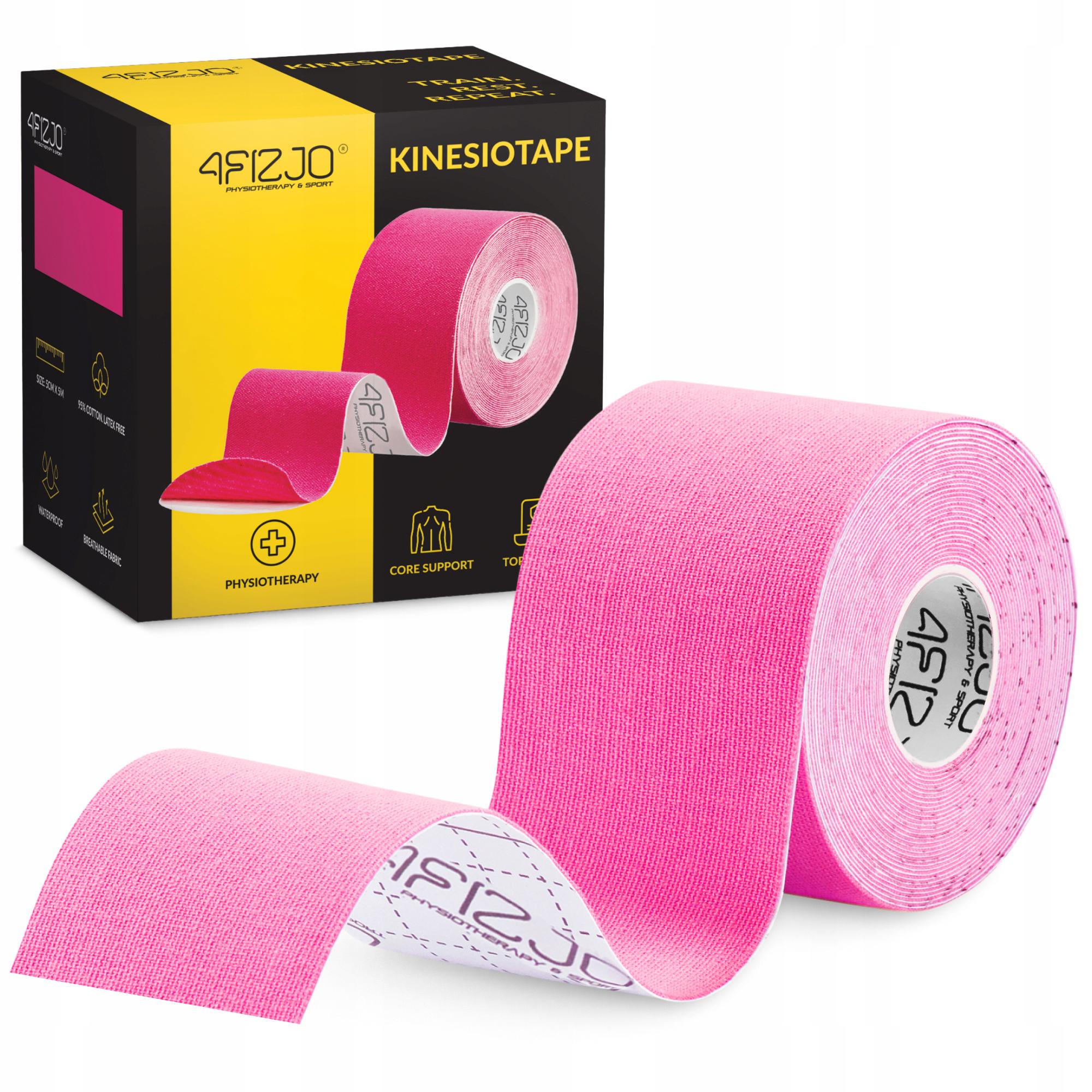 Лента кинезиологическая 4FIZJO 5 см x 5 м Pink (P-5907739316004)