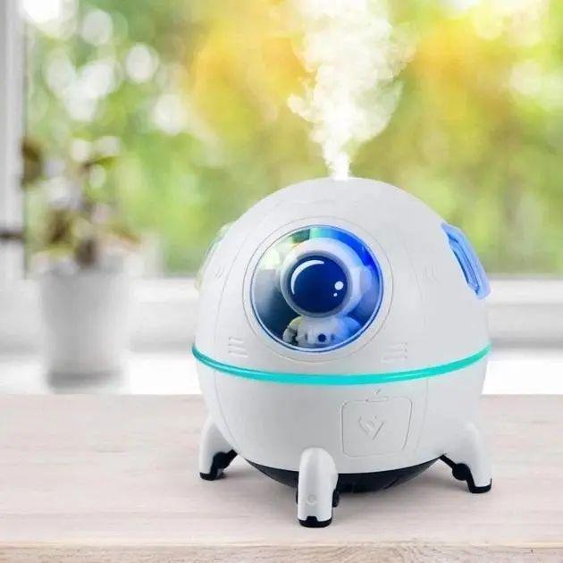 Увлажнитель воздуха аромадиффузор с астронавтом Humidifier 2в1 220 мл 2 Вт с подсветкой питанием от USB пластик 12х10,5 см