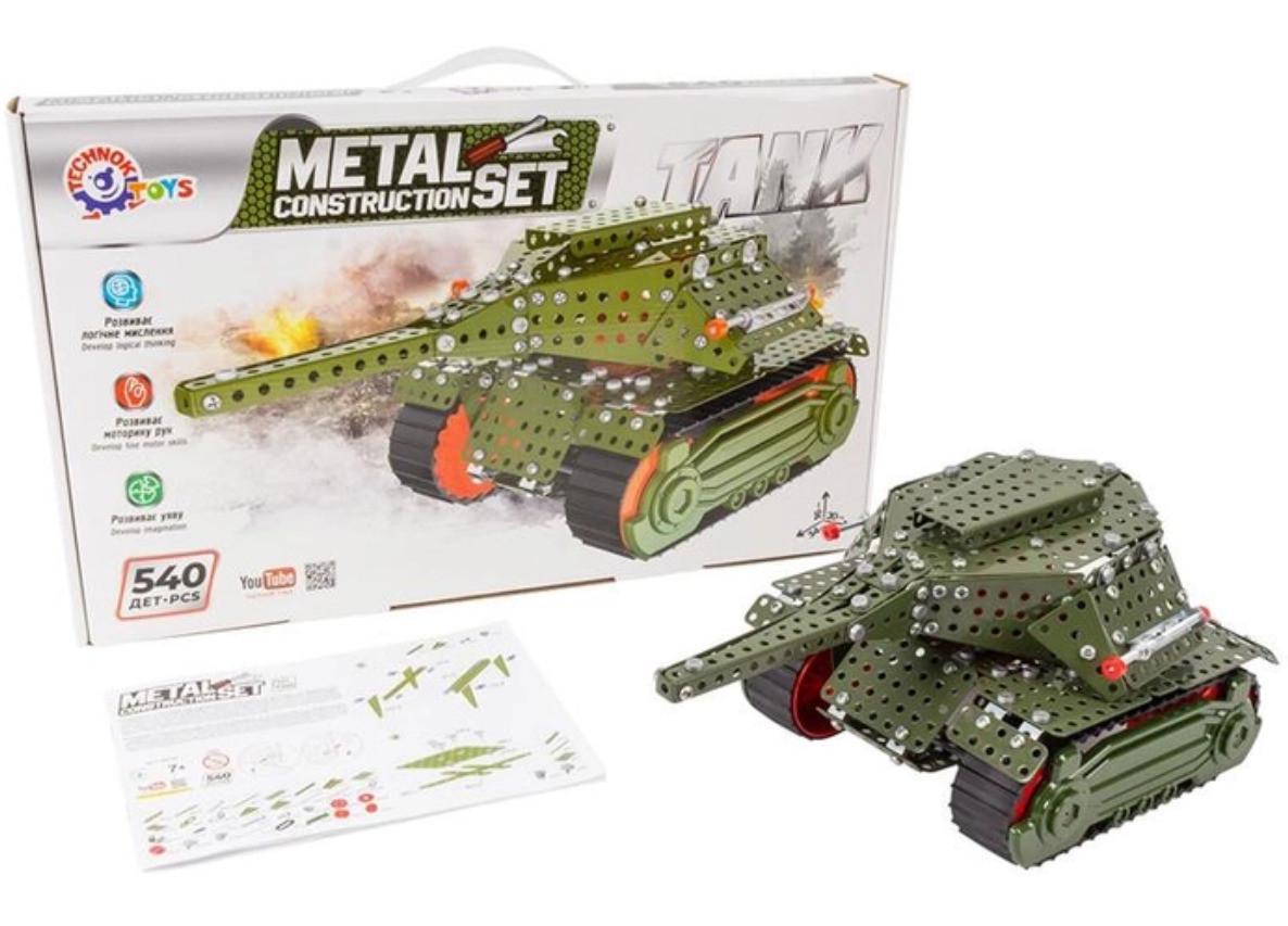 Конструктор металлический Технок Танк 540 дет.