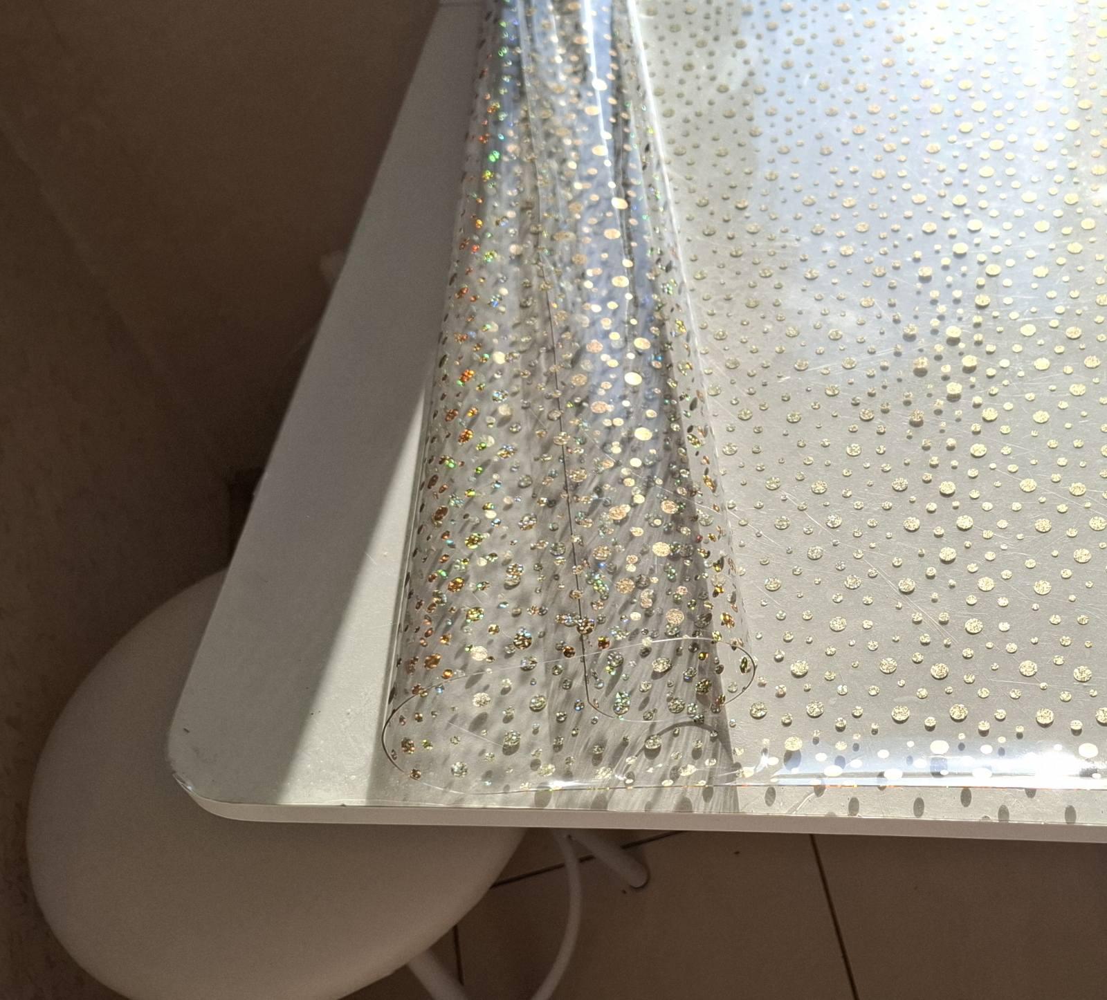 Мягкое стекло лазер Oncu Grup 80х90 см 800 мкм Прозрачно-золотое (6002-G) - фото 4