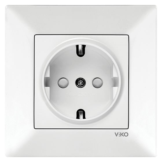 Розетка со шторками VIKO Meridian Белый (221408)