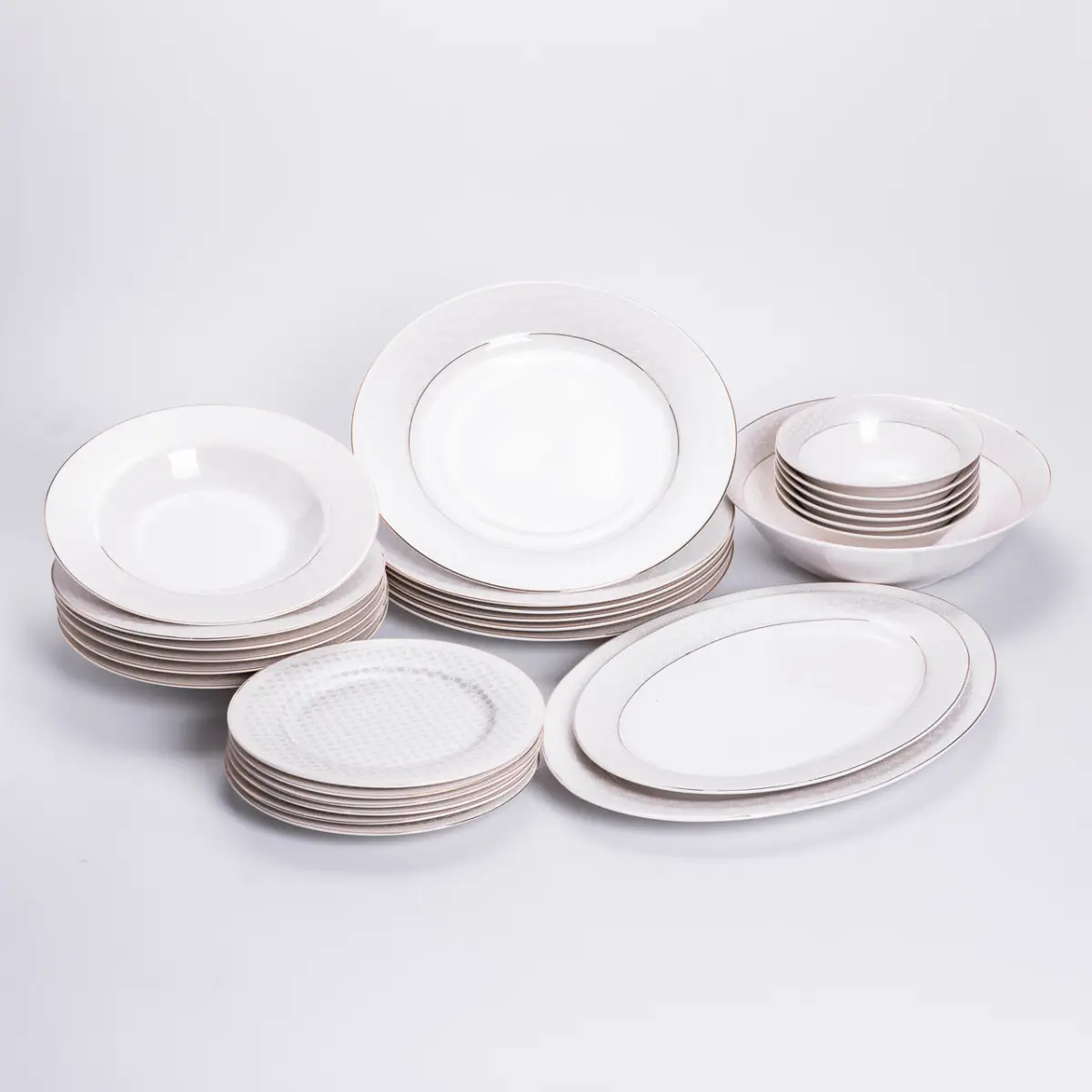 Столовый сервиз из фарфора Claire HP-HK-2 на 6 человек 27 пр. (8-6-5160885)