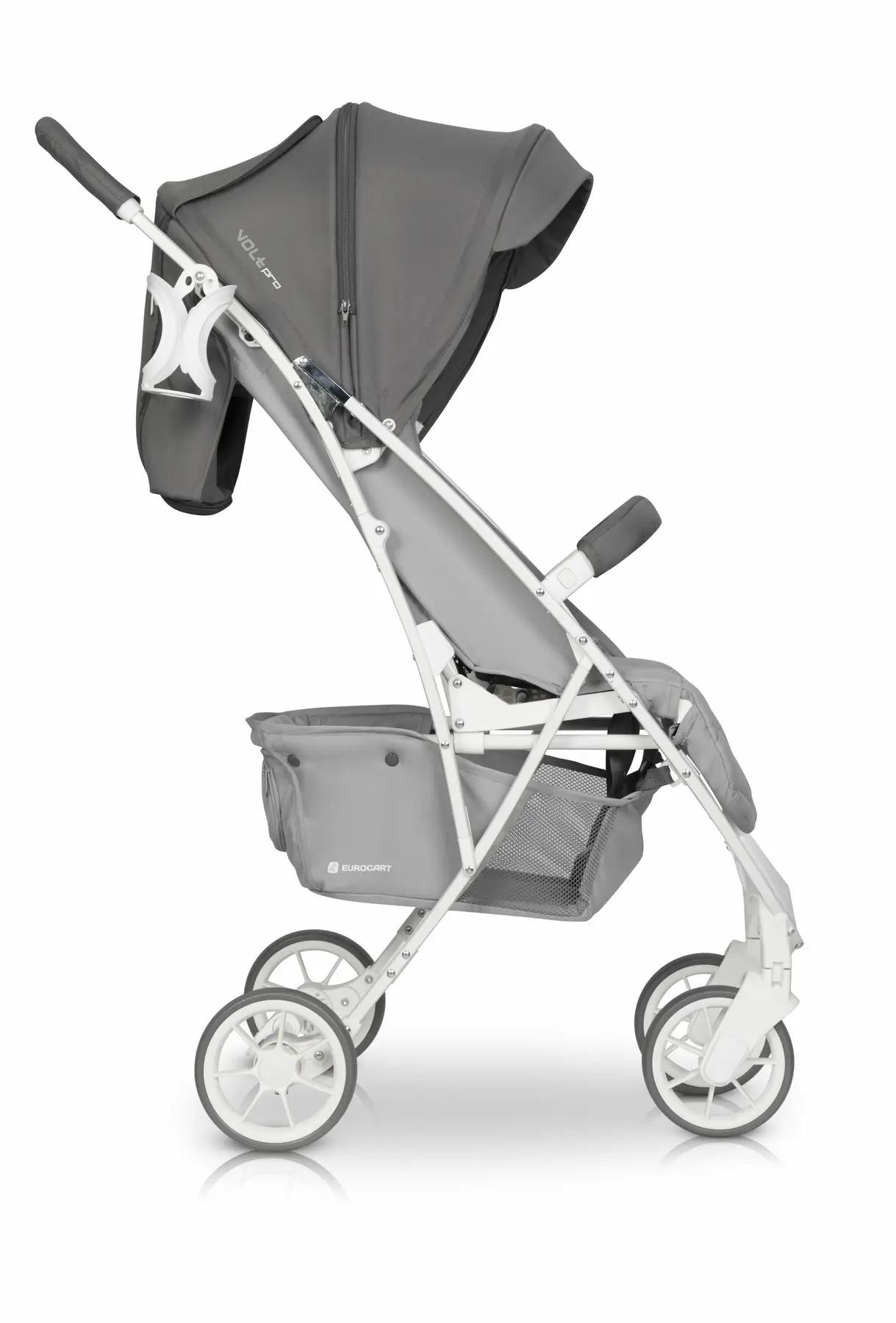 Коляска універсальна Euro-Cart Volt Pro з кошиком 85x50x106 см Сірий (9023-ECVP-20) - фото 3