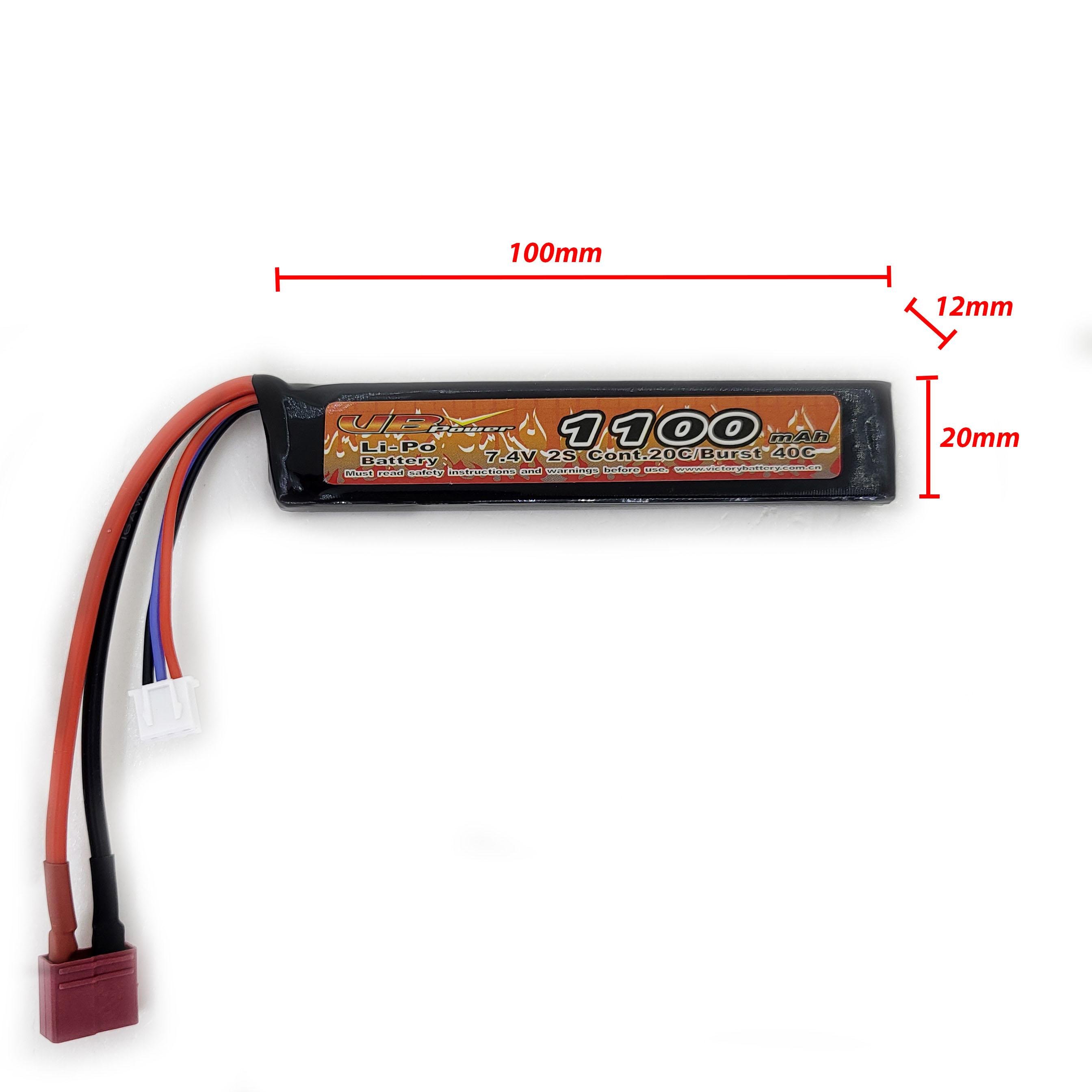 Акумулятор VB Power VB532096 для Airsoft Li-Pol 20-40C 7,4V 1100 mAh (14196546) - фото 2