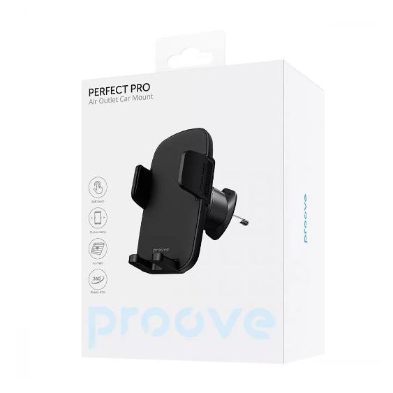 Держатель для телефона Proove Perfect Pro Air Outlet Car Mount на дефлектор Черный (CHPP00000001) - фото 2