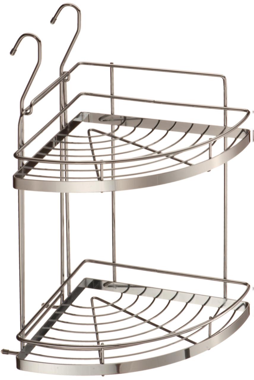 Полиця Lemax кутова 2-ярусна мала Нікель матовий (YJ-G209 A NM)