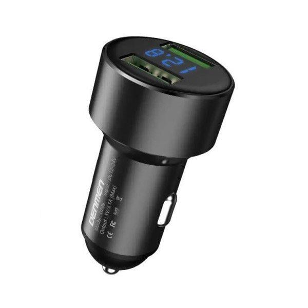 Автомобильное зарядное устройство Denmen DZ09 Черный (53668)