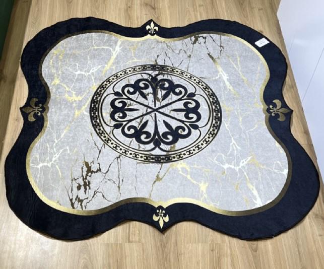 Килим безворсовий Gold Kilim на силіконовій основі з мікровелюру 160x160 см (1009-03)