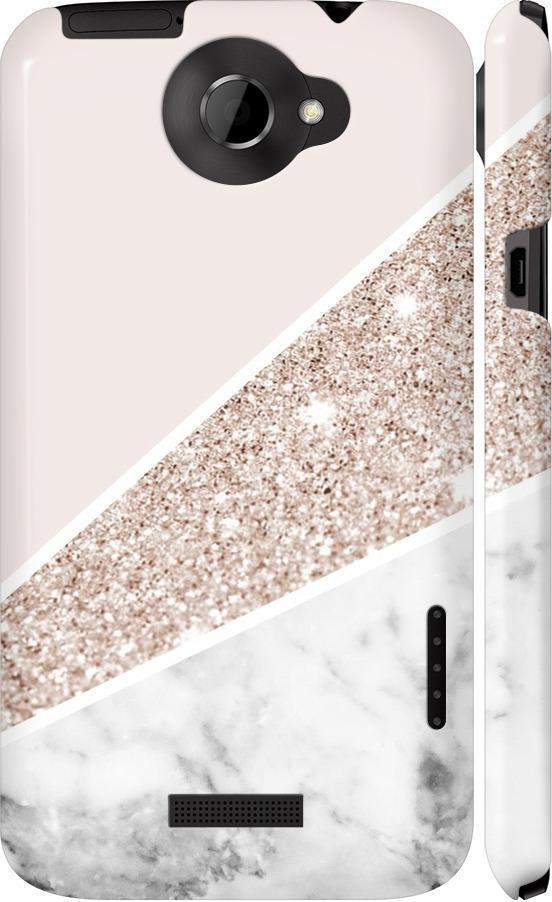 Чехол на HTC One X Пастельный мрамор (4342c-42-42517)