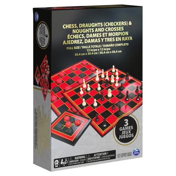 Набір настільних ігор: шахи/шашки та хрестики-нуліки Spin Master (SM98377/6033146)