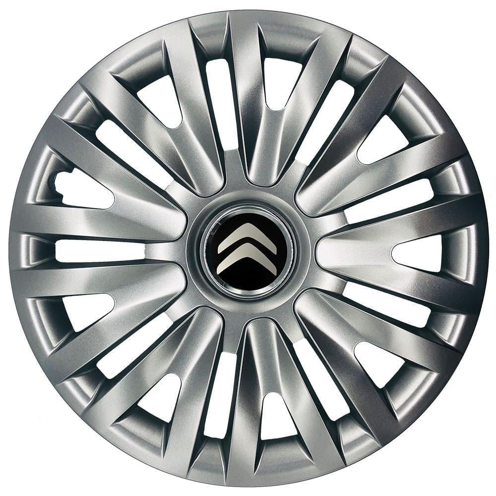 Колпаки SJS 217 с логотипом Citroen 4 шт. R14 Серебряный (2654557128)